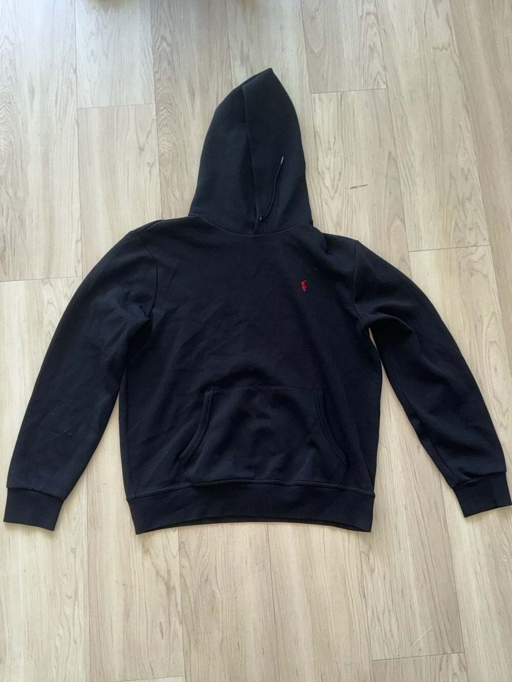 Polo Ralph Lauren Men's Double Knit Fleece Hoodie in Black - Picture 1 of 6